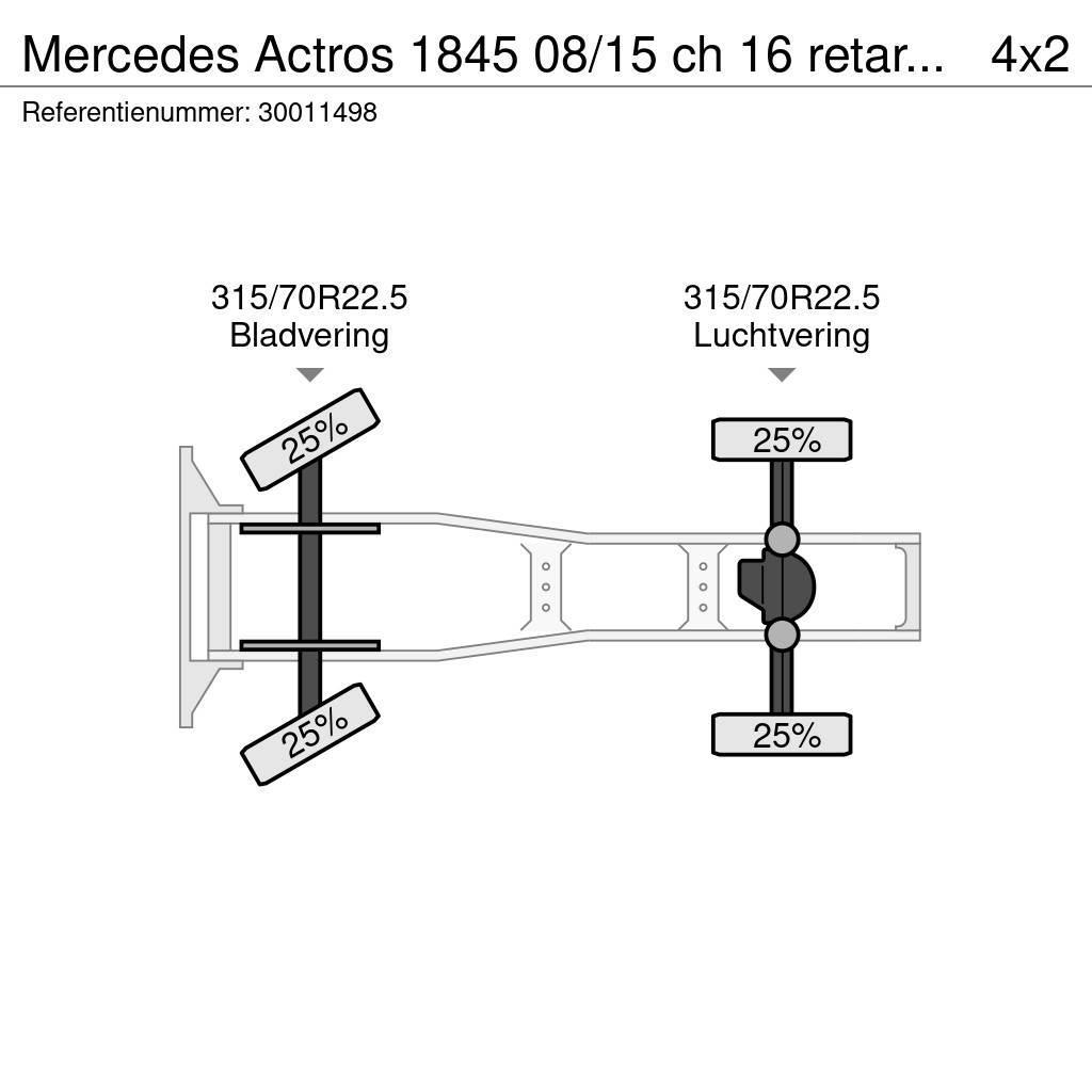 Mercedes-Benz Actros 1845 08/15 ch 16 retarder 2 tanks Ciągniki siodłowe