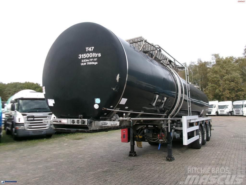 Crossland Bitumen tank inox 33 m3 / 1 comp + compressor + AD Naczepy cysterna
