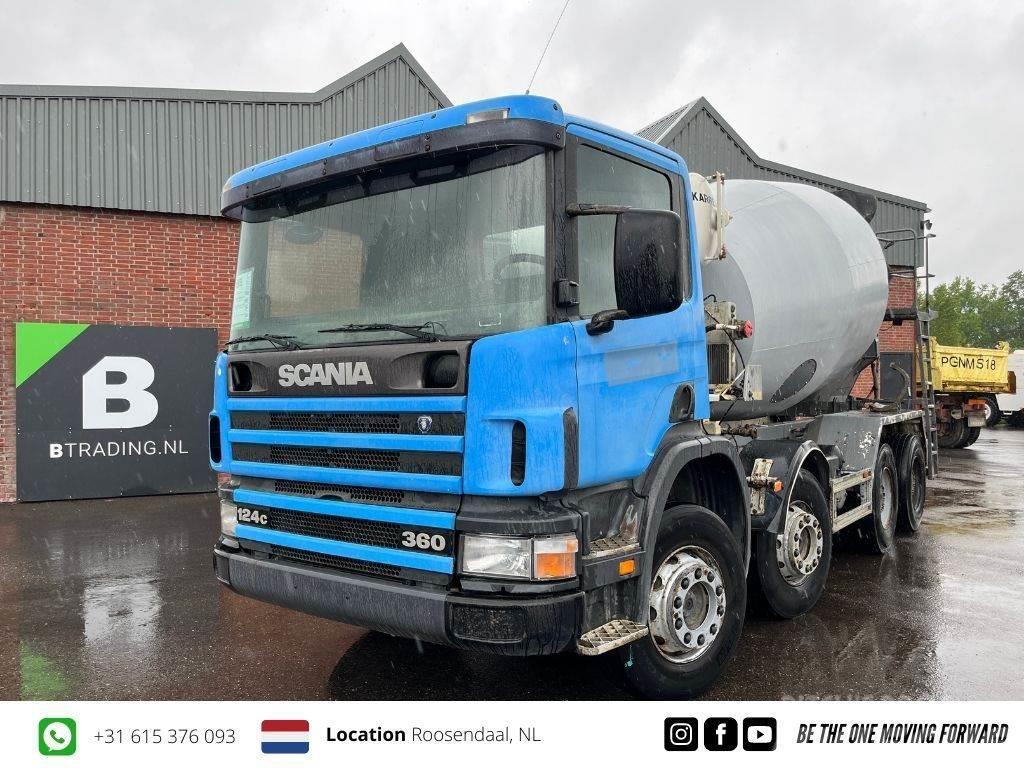 Scania P124-360 8x4 Concrete mixer 9m3 - Full steel - Big Gruszki do betonu