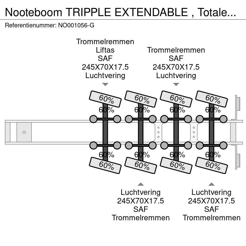 Nooteboom TRIPPLE EXTENDABLE , Totale 47,95 M 4 AXEL STEERIN Naczepy niskopodłogowe