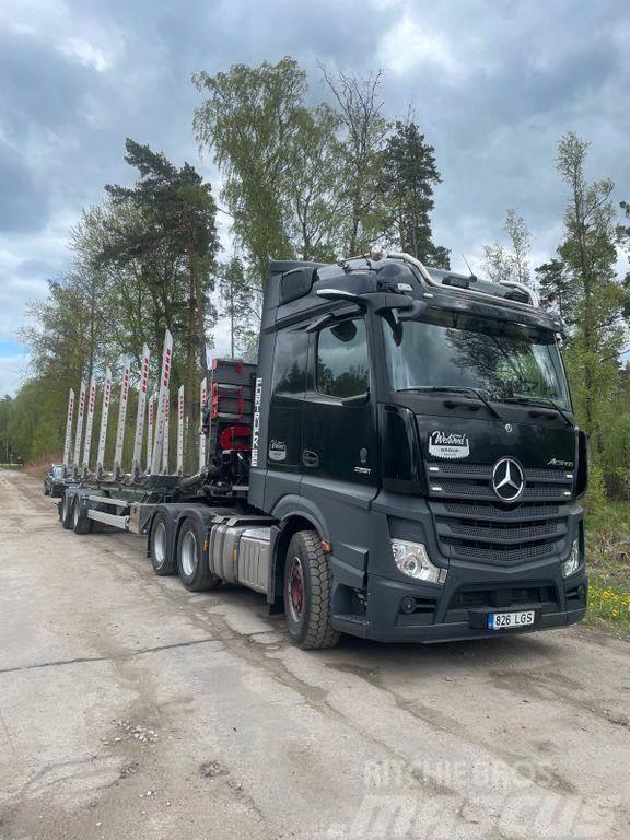 Mercedes-Benz Actros 2651 6x4 + CRANE + TRAILER Samochody do przewozu drewna