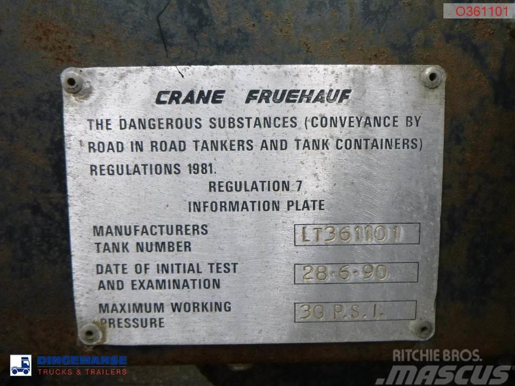  Crane Fruehauf Bitumen tank inox 28 m3 / 1 comp Naczepy cysterna