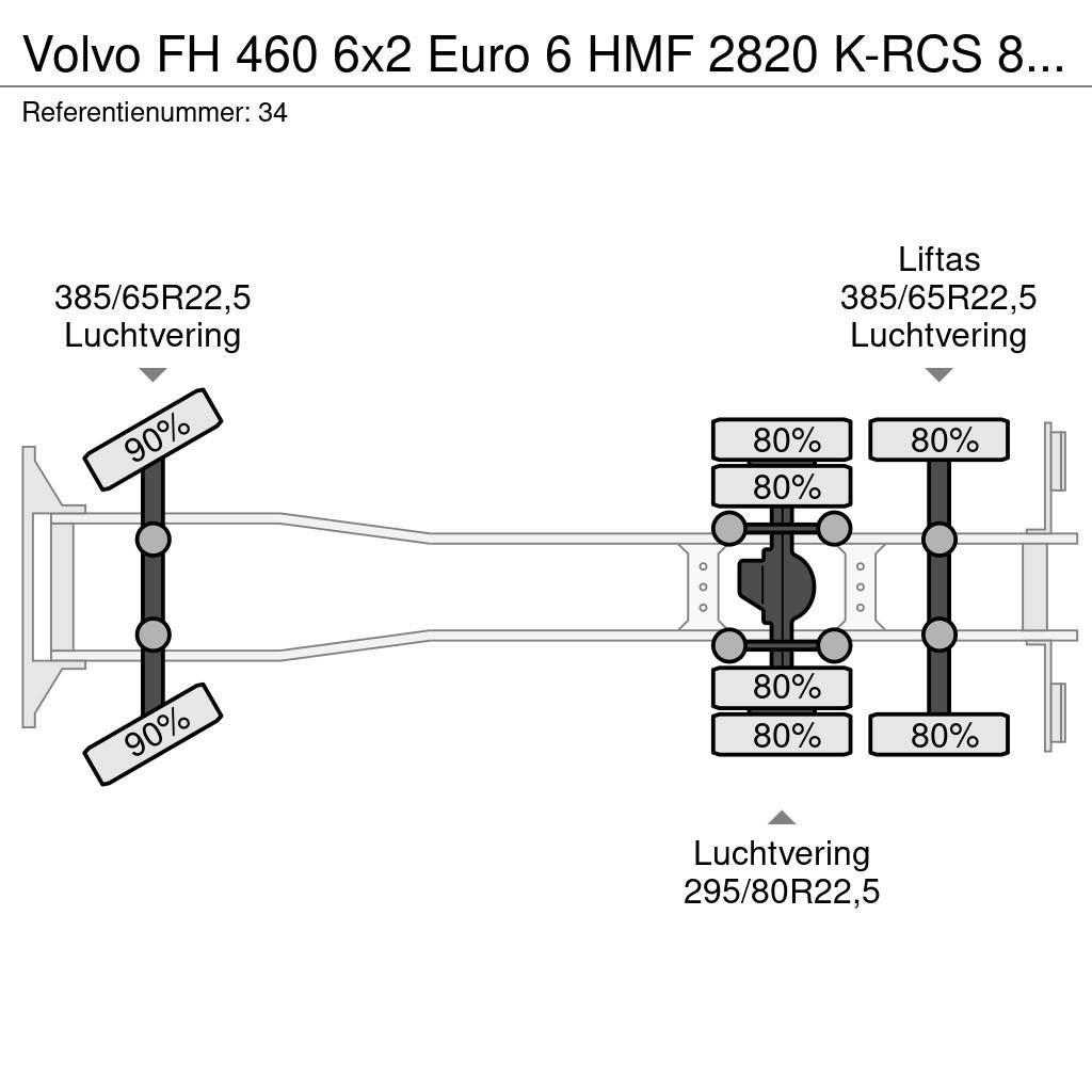 Volvo FH 460 6x2 Euro 6 HMF 2820 K-RCS 8 x Hydr Crane Ye Żurawie szosowo-terenowe