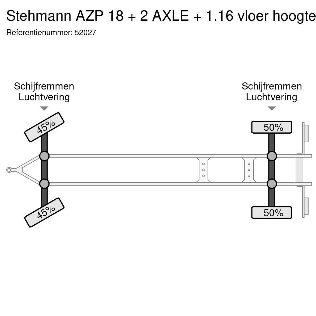 Stehmann AZP 18 + 2 AXLE + 1.16 vloer hoogte Przyczepy firanki