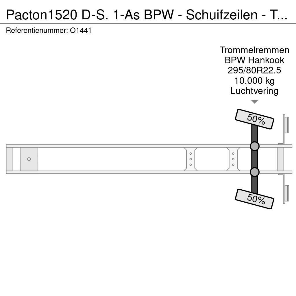 Pacton 1520 D-S. 1-As BPW - Schuifzeilen - Trommelremmen Naczepy firanki