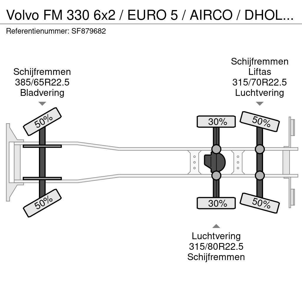 Volvo FM 330 6x2 / EURO 5 / AIRCO / DHOLLANDIA 2500kg / Ciężarówki firanki
