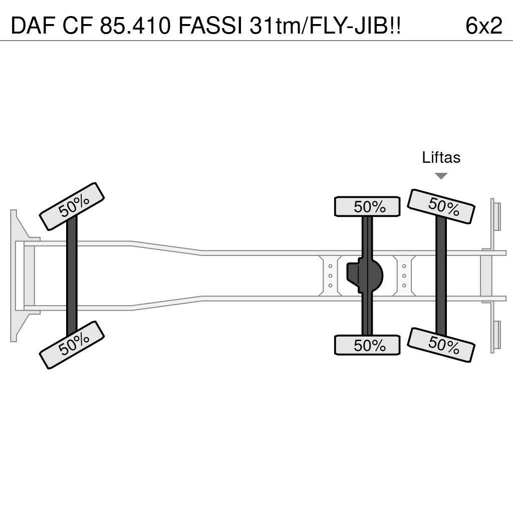 DAF CF 85.410 FASSI 31tm/FLY-JIB!! Żurawie szosowo-terenowe