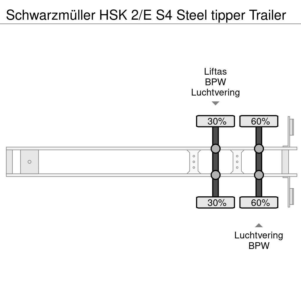 Schwarzmüller HSK 2/E S4 Steel tipper Trailer Naczepy wywrotki / wanny