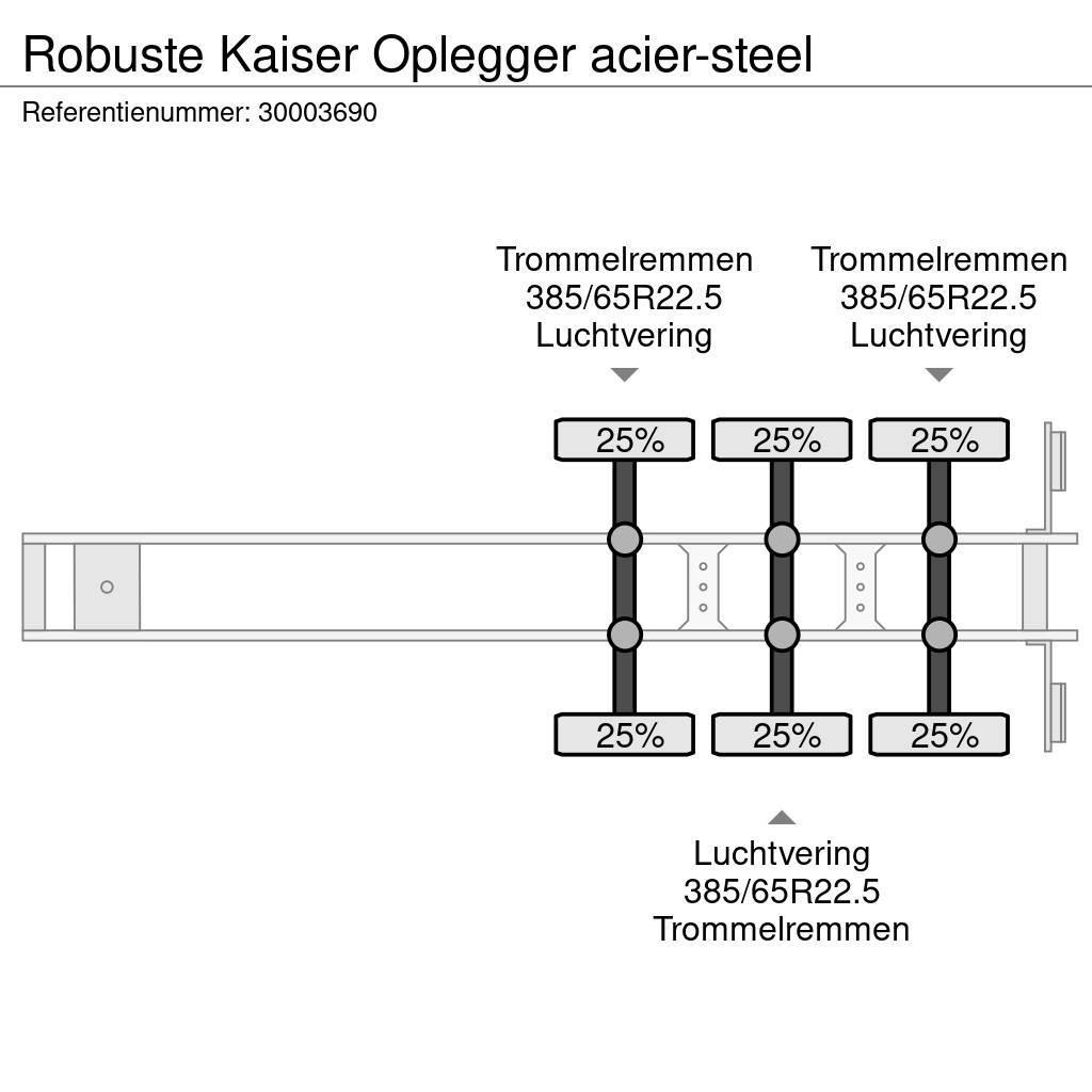 Robuste Kaiser Oplegger acier-steel Platformy / Naczepy z otwieranymi burtami