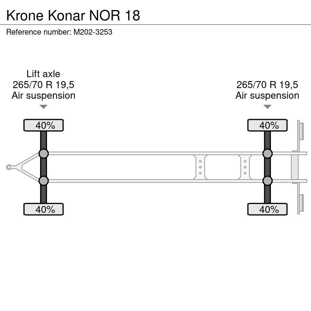 Krone Konar NOR 18 Platformy / Przyczepy z otwieranymi burtami