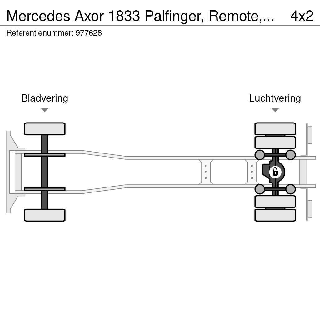 Mercedes-Benz Axor 1833 Palfinger, Remote, Manual, RVS loading p Wywrotki