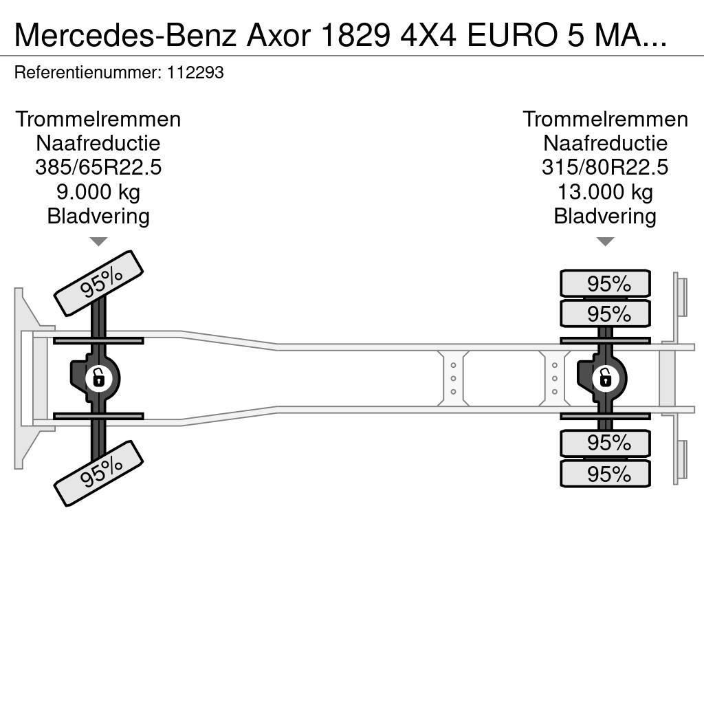 Mercedes-Benz Axor 1829 4X4 EURO 5 MANUAL FULL STEEL LIFT Podnośniki koszowe