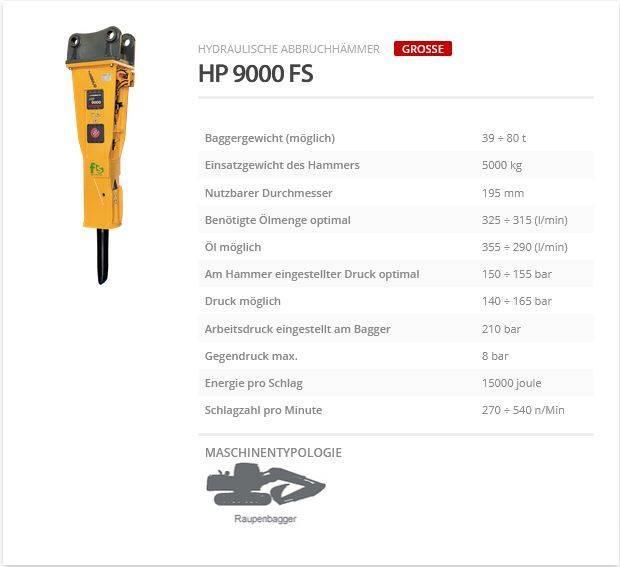 Indeco HP 9000 FS Młoty hydrauliczne