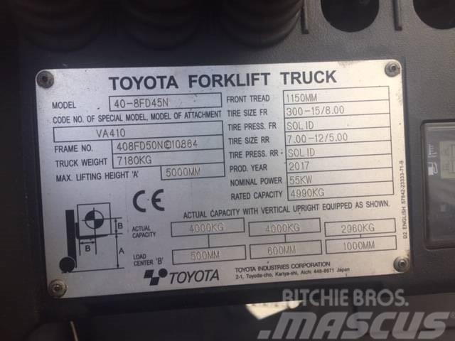 Toyota 40-8FD45N Wózki Diesla