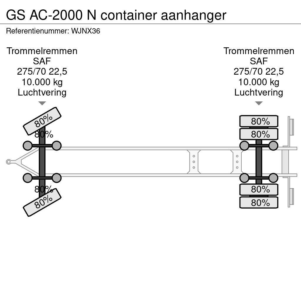 GS AC-2000 N container aanhanger Przyczepy do transportu kontenerów
