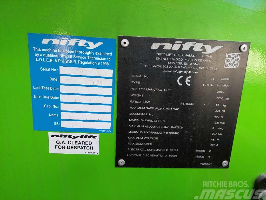 Niftylift HR 17 NE MK4 Podnośniki przegubowe