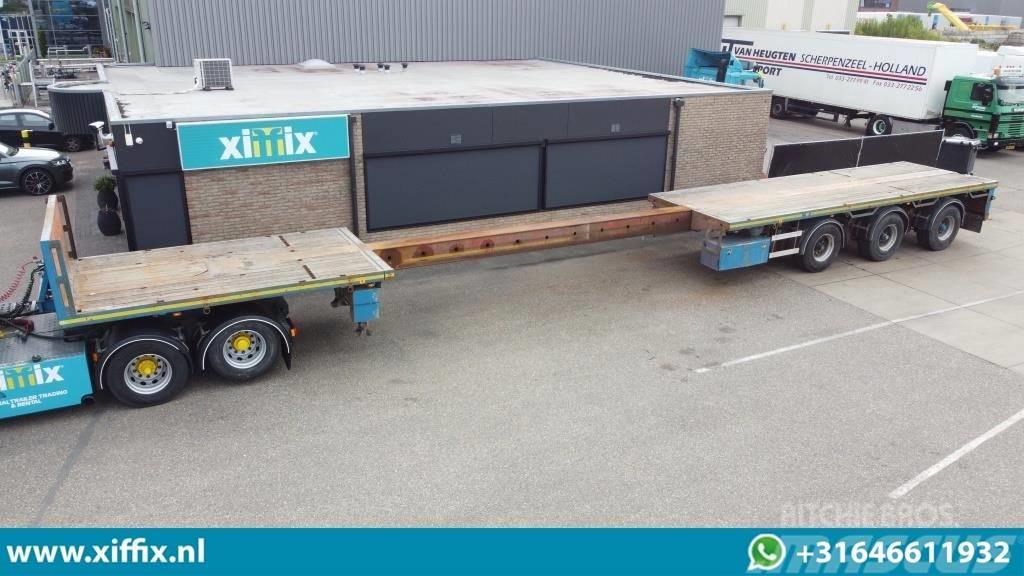 Floor 3-axle flat extendable trailer, 2x hydr. steering Platformy / Naczepy z otwieranymi burtami