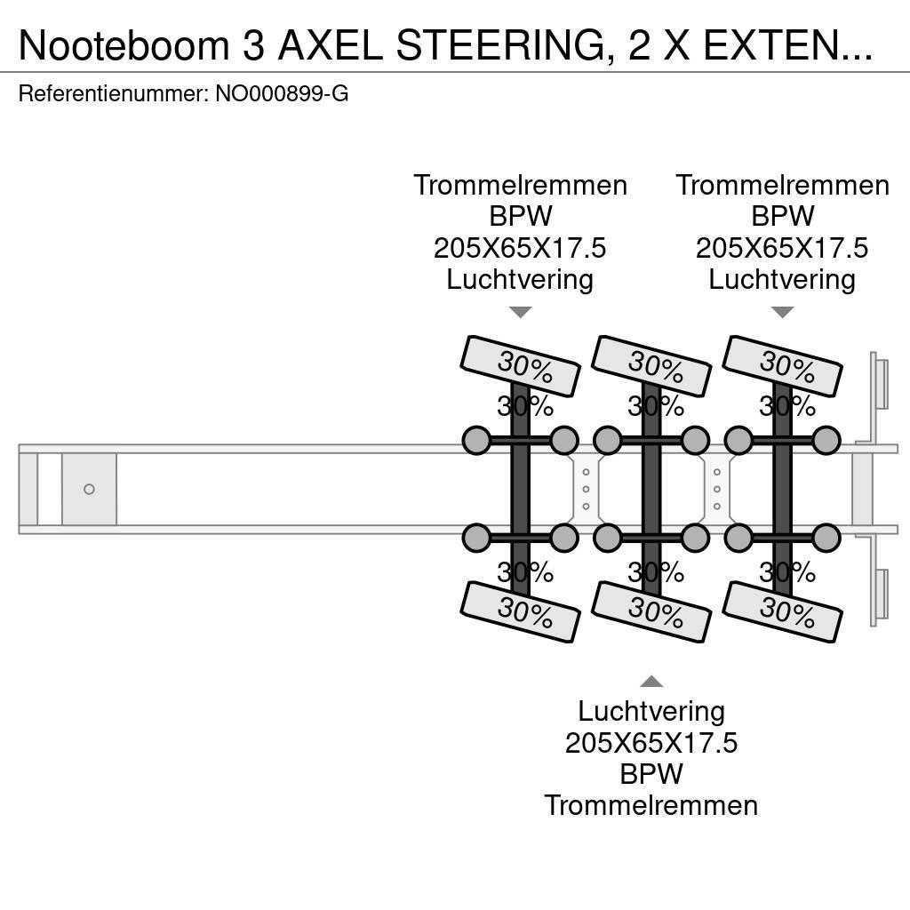 Nooteboom 3 AXEL STEERING, 2 X EXTENDABLE, LENGTH 10.9 M + 8 Naczepy niskopodłogowe