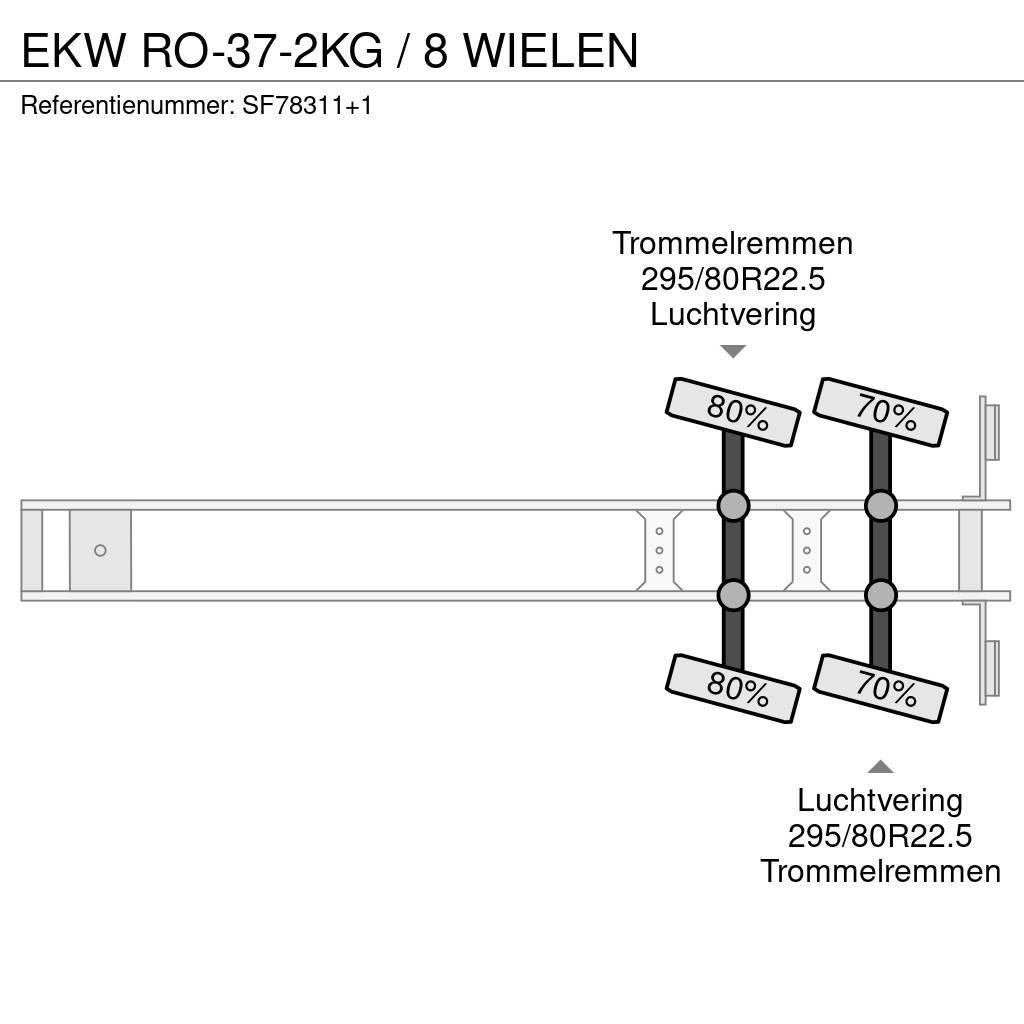 EKW RO-37-2KG / 8 WIELEN Platformy / Naczepy z otwieranymi burtami