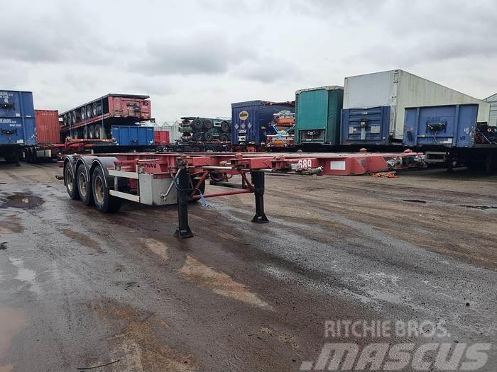 Burg 30 ft tankcontainer chassis | Bpw drum Naczepy do transportu kontenerów
