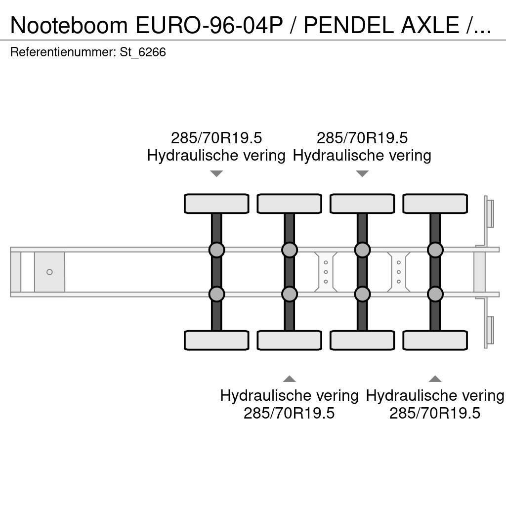 Nooteboom EURO-96-04P / PENDEL AXLE / 95.680 kg. Naczepy niskopodłogowe