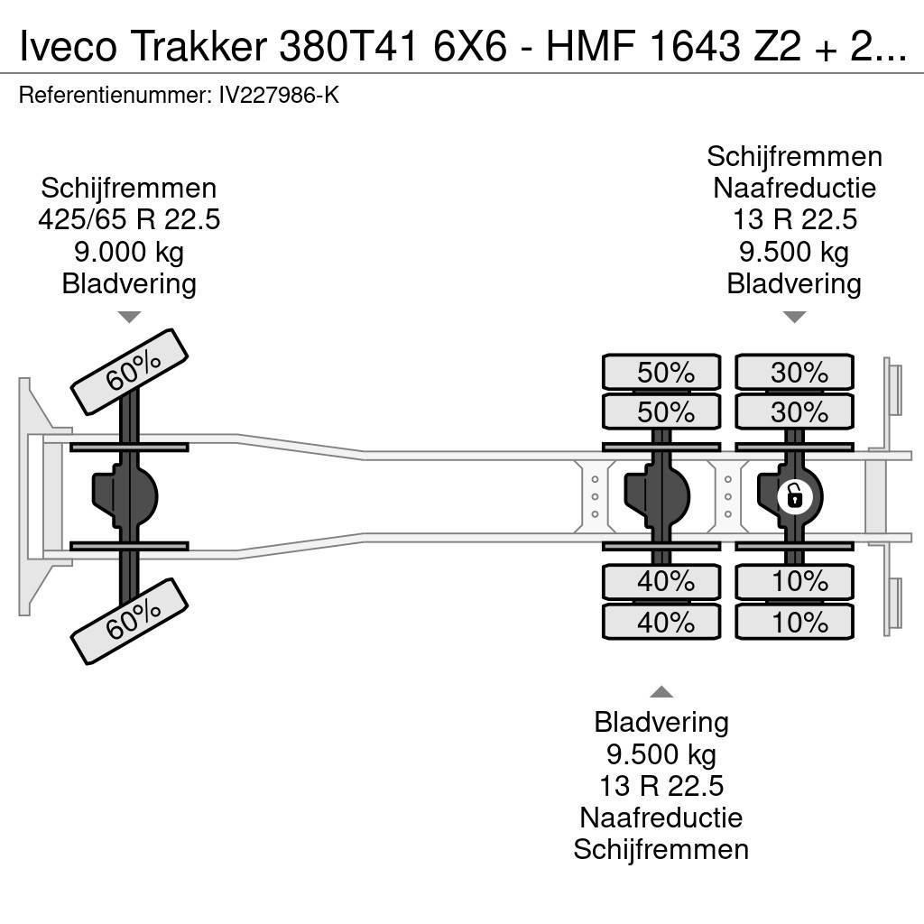Iveco Trakker 380T41 6X6 - HMF 1643 Z2 + 2-WAY TIPPER Żurawie szosowo-terenowe