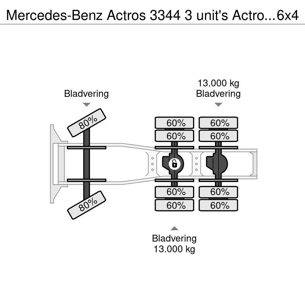 Mercedes-Benz Actros 3344 3 unit's Actros 3344 6x4 Kippydraulik Ciągniki siodłowe