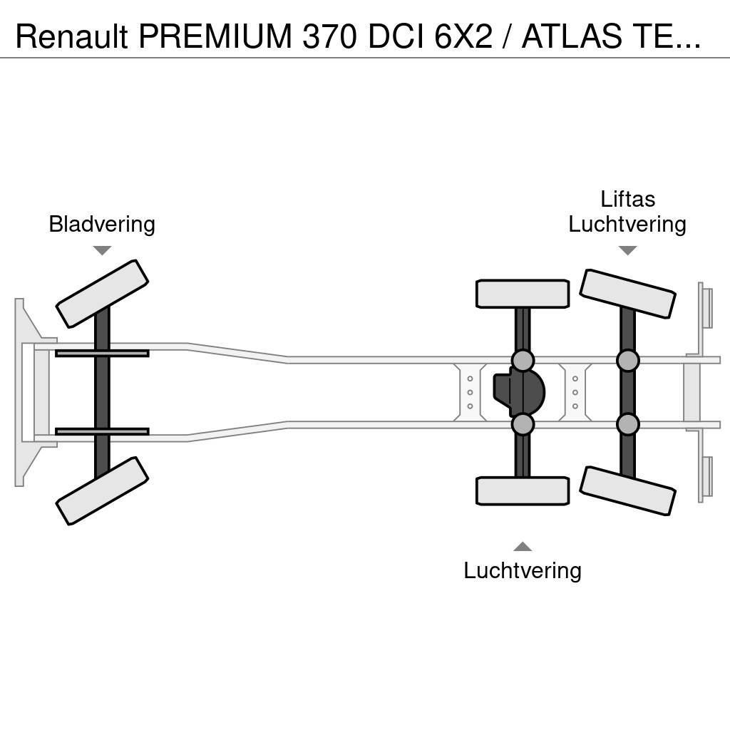 Renault PREMIUM 370 DCI 6X2 / ATLAS TEREX 240.2 E-A4 / 24 Ciężarówki typu Platforma / Skrzynia