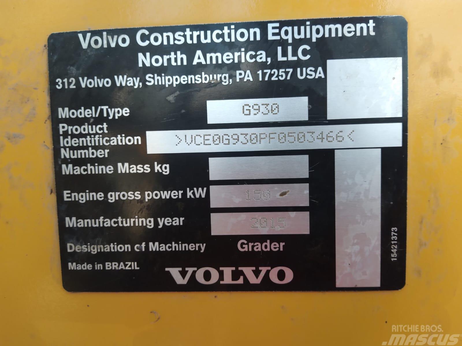Volvo G 930 Równiarki