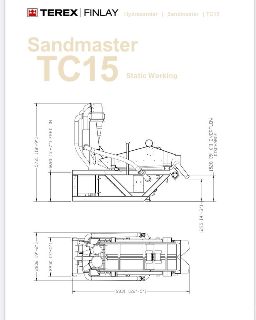 Terex Finlay TC 15 sandmaster Hydrocyklon odwadniacz Kompletne instalacje do produkcji kruszywa