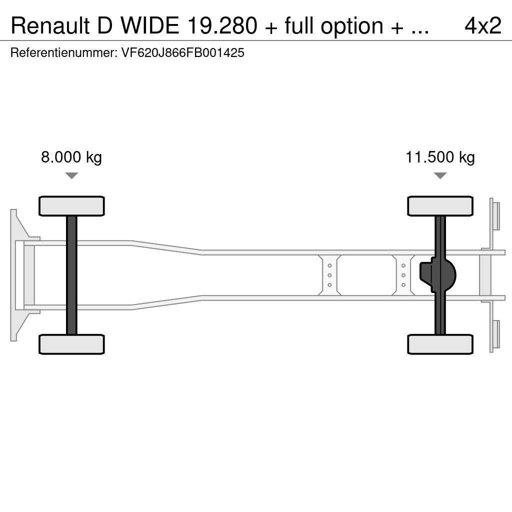 Renault D WIDE 19.280 + full option + REMOTE + EURO 6 HIAB Bramowce