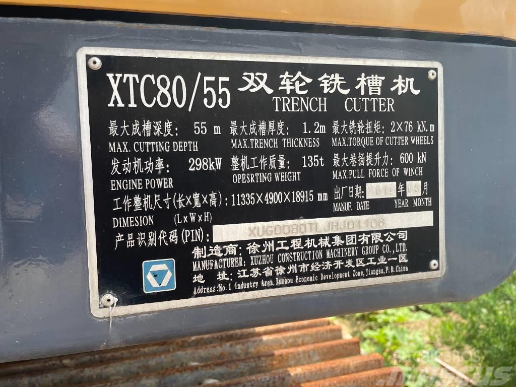  徐工 XTC80/55 Gąsienice, łańcuchy i podwozia