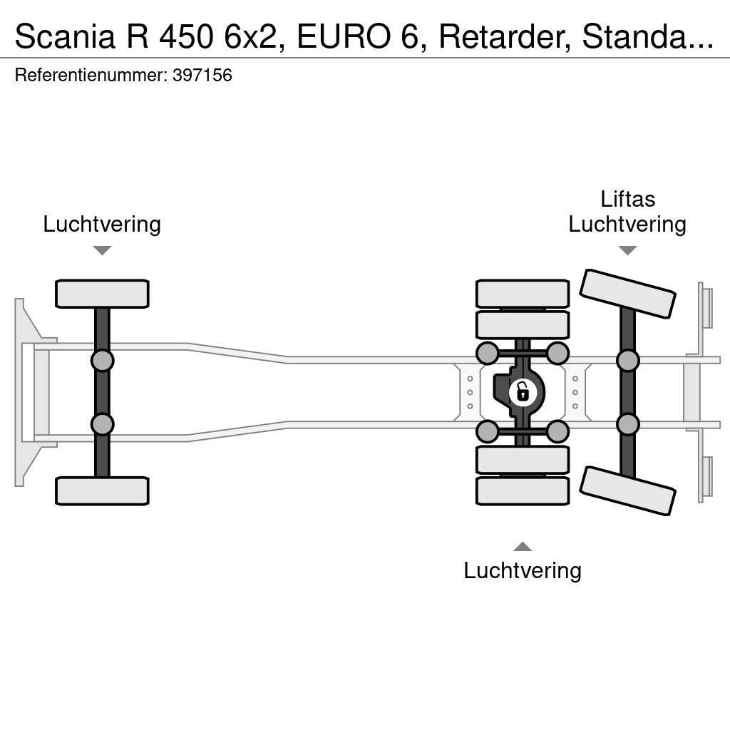 Scania R 450 6x2, EURO 6, Retarder, Standairco, Combi Ciężarówki firanki