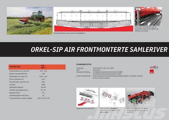 Orkel SIP Air 300 F Ciągnikowe żniwiarki pokosowe