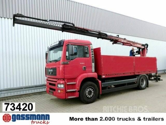 MAN TGA 18.360 4x2, Baustoff, Kran ATLAS 125.1 Ciężarówki typu Platforma / Skrzynia