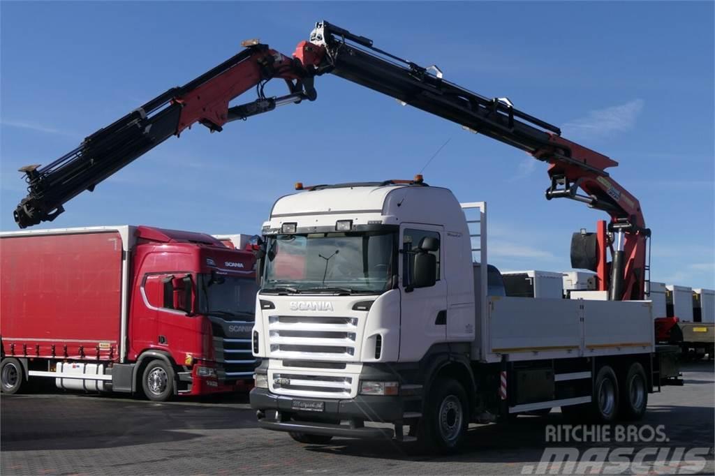 Scania R 480 / 6X4 / SKRZYNIA - 6,2 M + HDS PALFINGER PK  Pojazdy do transportu samochodów