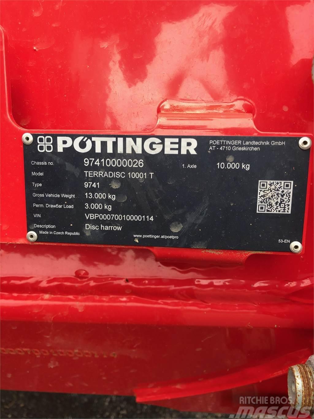 Pöttinger TERRADISC 10001T 32.5 Inne maszyny i akcesoria uprawowe