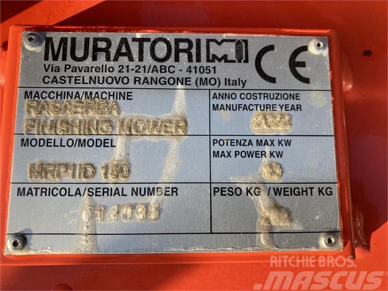 Muratori MRP1150 monteret med eurobeslag Kosiarki ciągnikowe i ciągnione