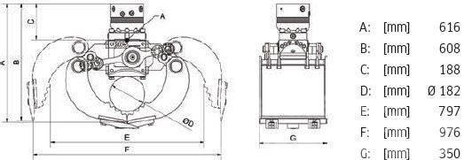 DMS SG3535 inkl. Rotator Sortiergreifer - NEU Chwytaki