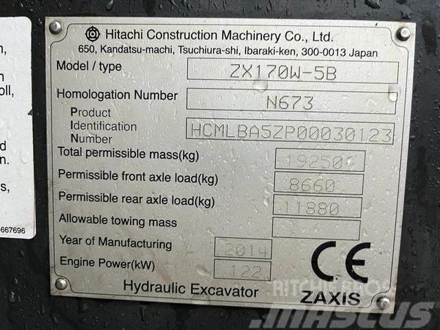 Hitachi ZX 170 W-5B Koparki kołowe