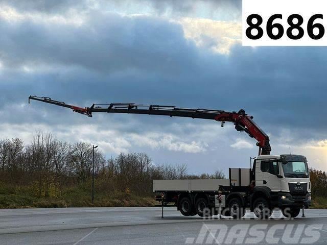 MAN TGS 35.470 8x4 Pritsche + FASSI F345RB Kran,JIB Ciężarówki typu Platforma / Skrzynia