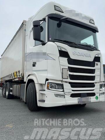 Scania R450 6X2 BDF WAP MIT ANHÄNGER Ciężarówki firanki