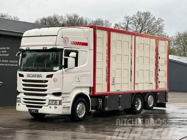 Scania R490 EU6 6x2 4.Stock Menke m. Hubdach &amp; Tränke Pojazdy do transportu zwierząt