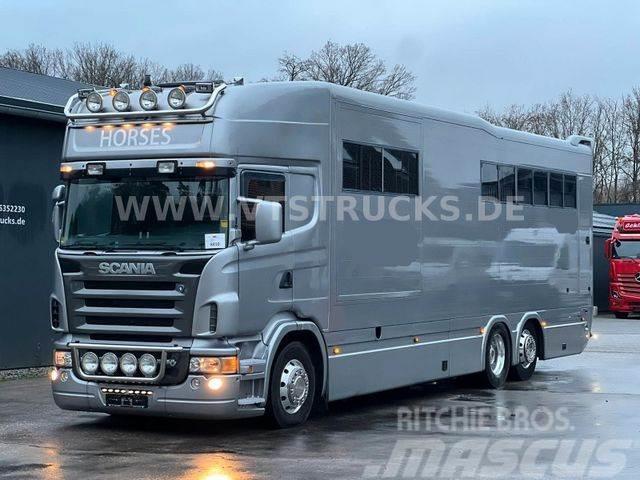 Scania R500 V8 Pferdetransporter Pop Out Roelofsen Auf. Pojazdy do transportu zwierząt