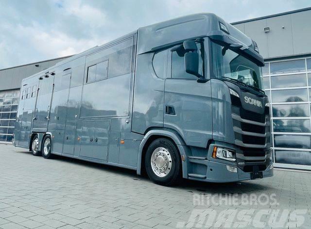 Scania S 450 Doppel Pop-out Pop-Up Pferdetransporter Pojazdy do transportu zwierząt