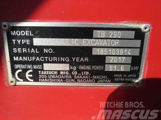 Takeuchi TB 290 Minibagger Powertilt+Löffel nur 2041,5h Minikoparki
