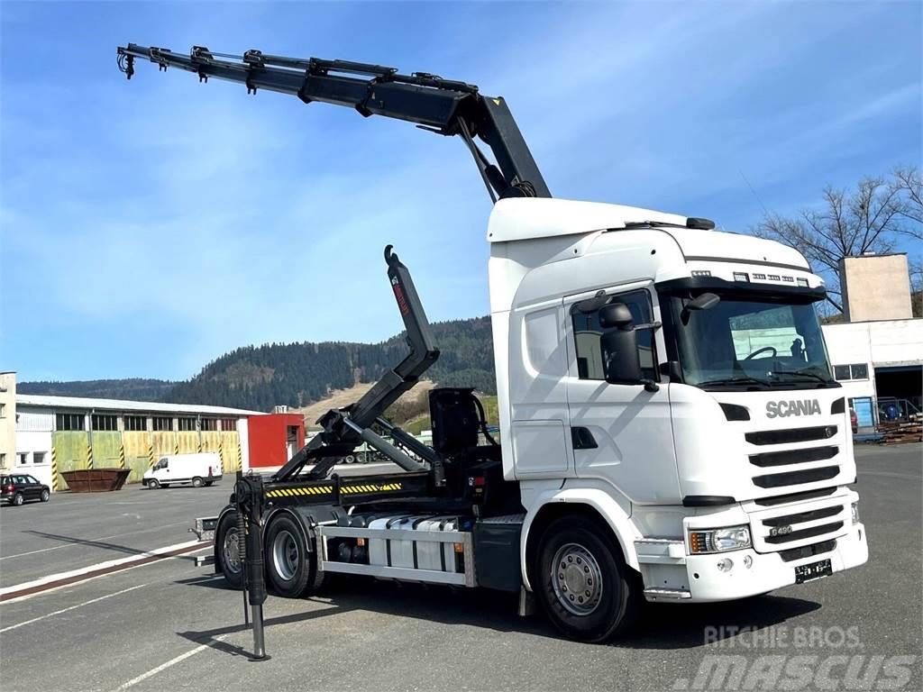 Scania G490, 10/2015, 6x2, Crane hook lift, Hiab 244 - 5  Hakowce