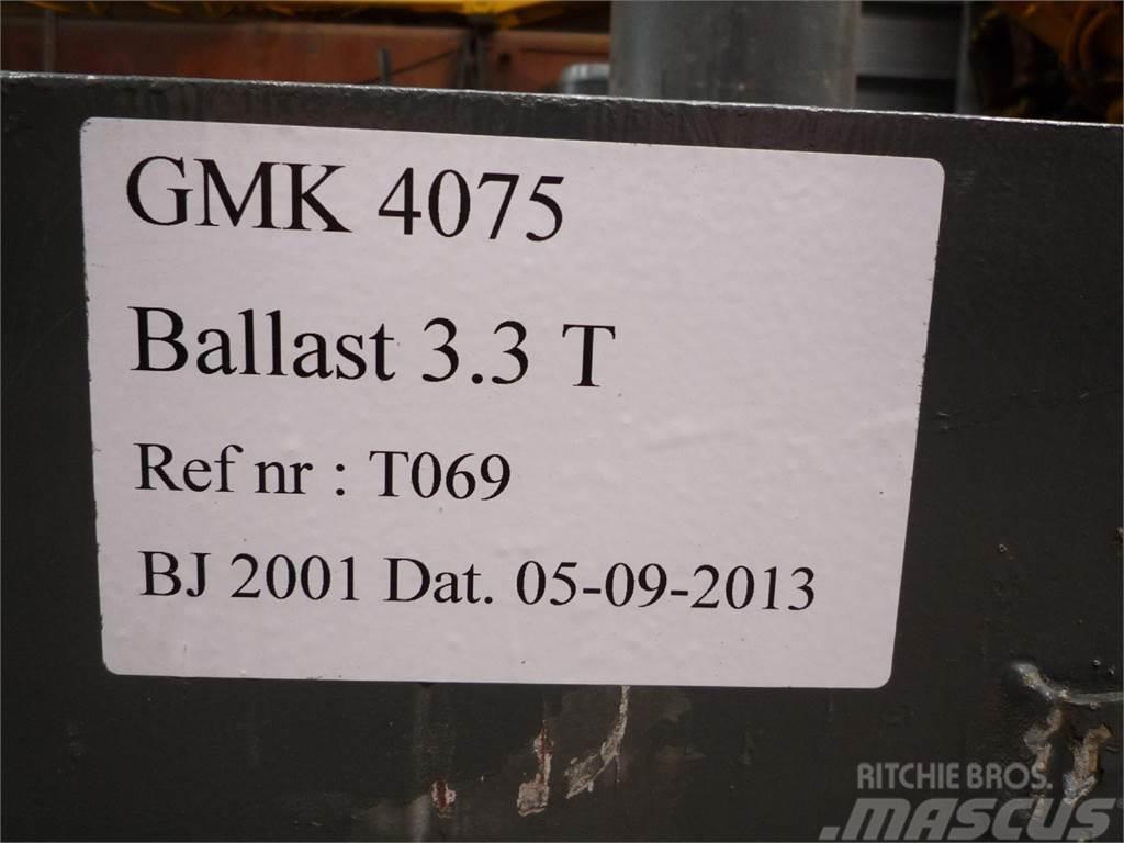 Grove GMK 4075 counterweight 3,3 ton Części do dźwigów oraz wyposażenie