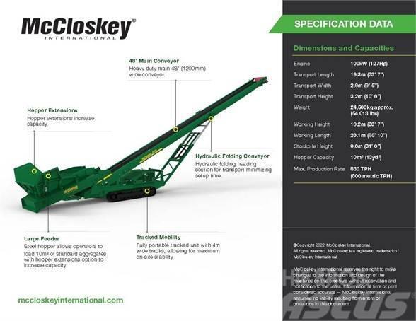 McCloskey RF80 Przenośniki taśmowe