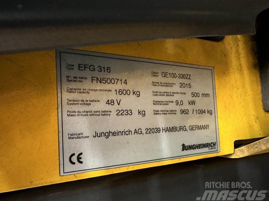Jungheinrich EFG 316 - FREIHUB-Mast !!! Wózki elektryczne